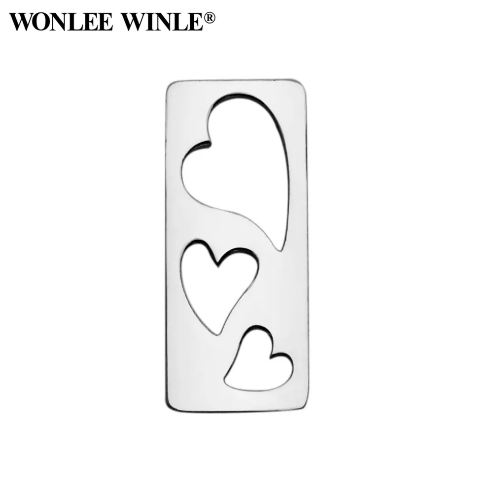 Wonlee Winle DIY Ювелирные изделия 316L нержавеющая сталь любовь сердце лазерный разрез