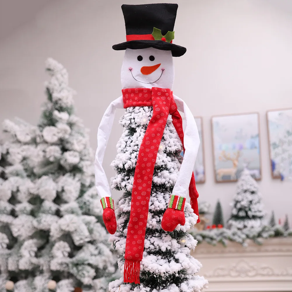 Праздничные товары для вечерние, цветная ткань, Рождественское украшение, снеговик, украшение, топперы для рождественской елки от AliExpress WW
