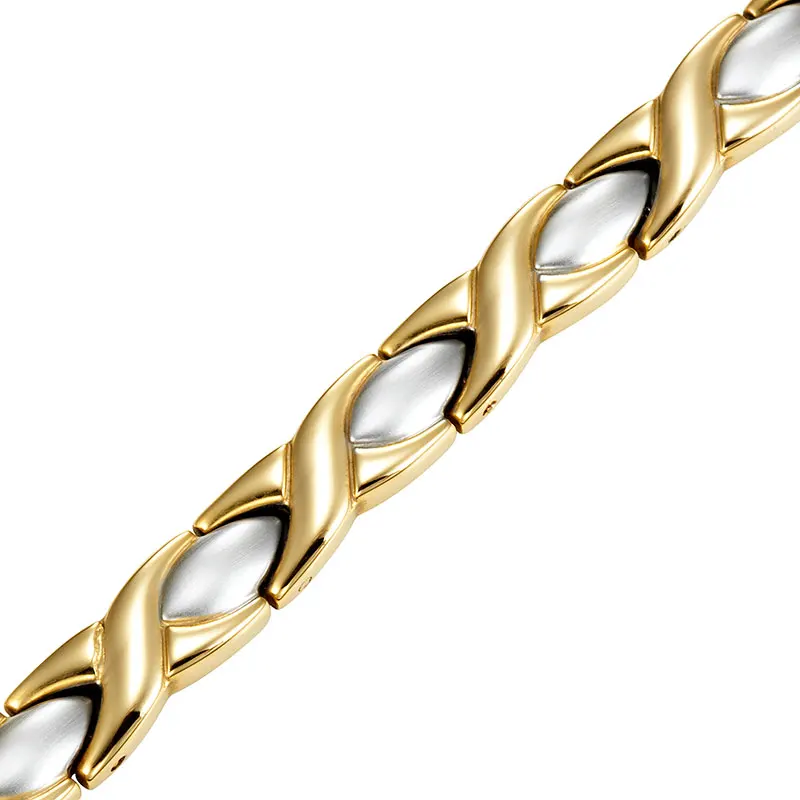 IWrist Магнитный исцеляющий браслет из нержавеющей стали обнимает поцелуев женский