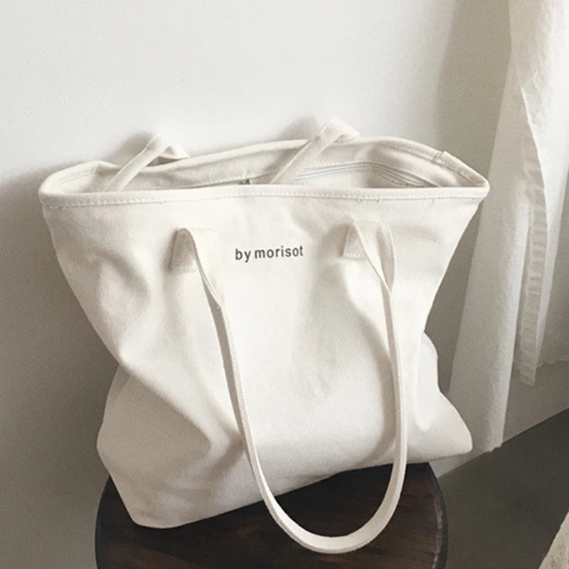 Повседневная Холщовая Сумка-тоут для подростков школьная Студенческая Сумочка