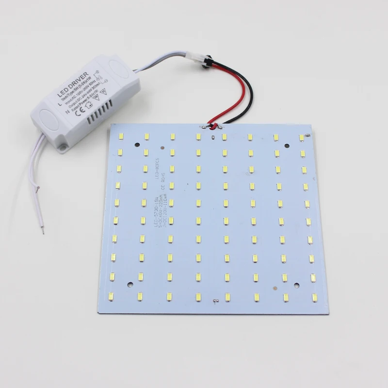 Светодиодный квадратный потолочный светильник SMD5730 180 265 в 10 Вт 15 18 20 25 35 Вт|light bulb
