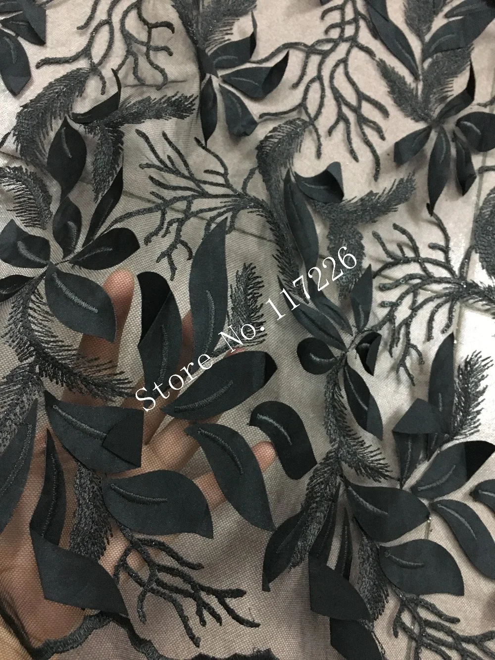 Африканская вышитая кружевная ткань с красивыми цветами для вечернего платья