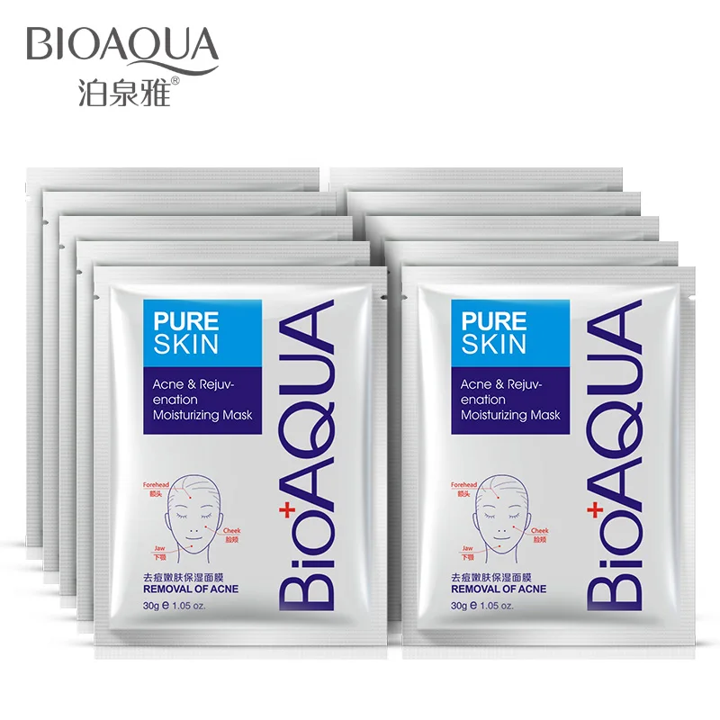Увлажняющая отбеливающая маска для лица BIOAQUA acne remover|facial mask|whitening facial maskfacial mask