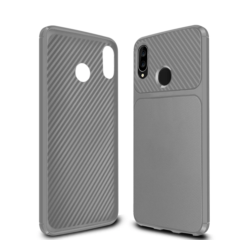 Case For Huawei P20 Lite TPU Carbon Fiber Full Soft Protective Pro Nova 3E Honor 10 Cover Luxury Armor Phone Cases |