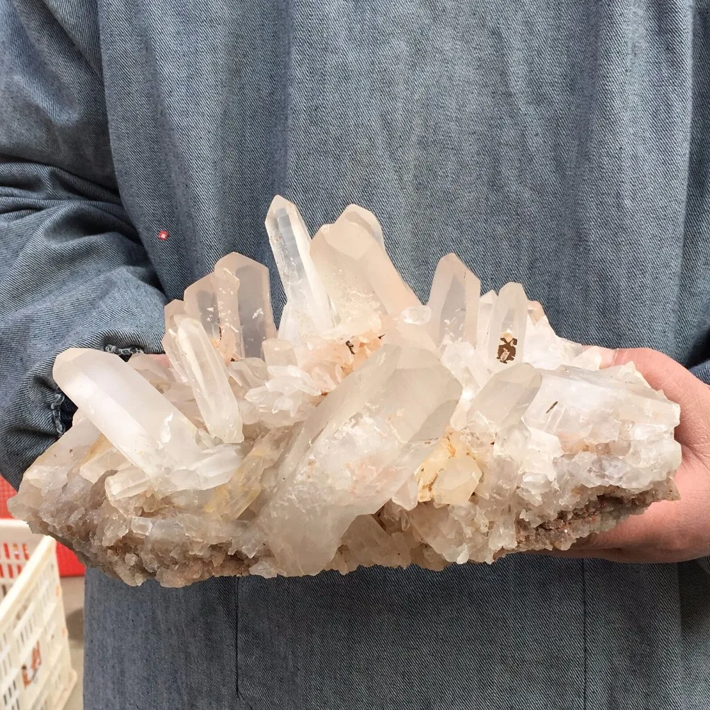 

7.21LB Natural Clear Quartz Cluster Mineral Crystal point Healing