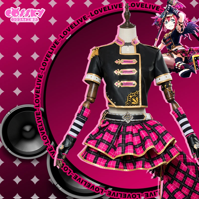 Аниме Love Live Sunshine Aqours Takami Chika Мари Dia панк рок Пробуждение всех участников косплей