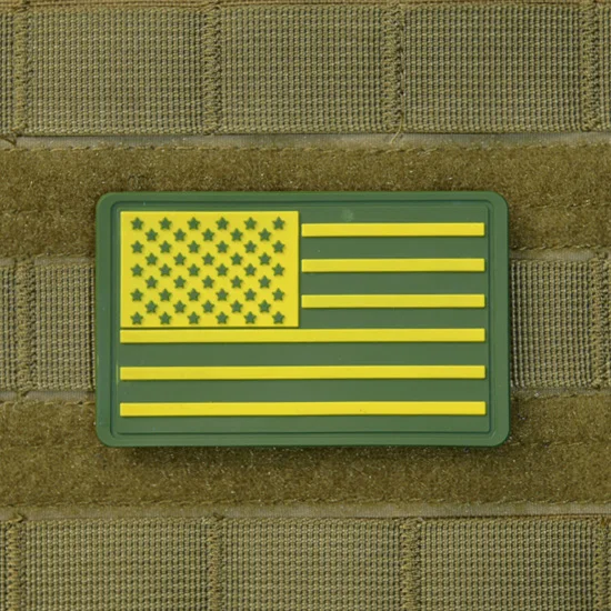 C47 Зеленый Американский флаг патч ПВХ тактическая эмблема боевой крюк и петля