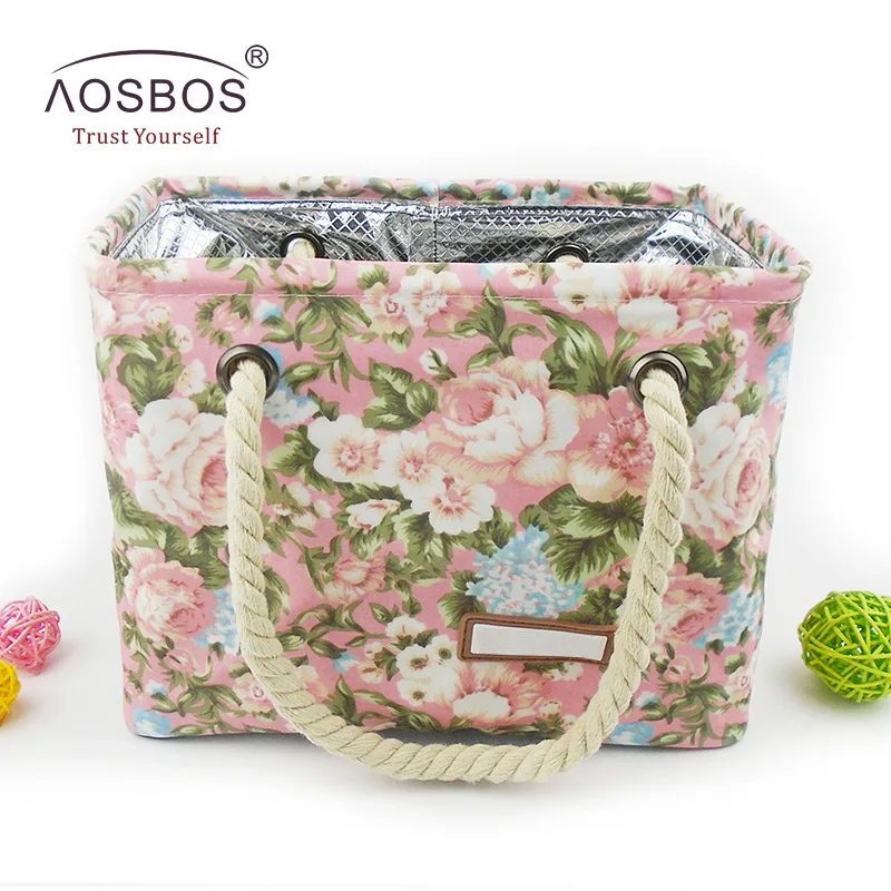 pink F Aosbos, модные женские цветочные косметички, Большая вместительная косметичка, портативная дорожная косметичка, органайзер, Maleta de Maquiagem - Цвет: pink F