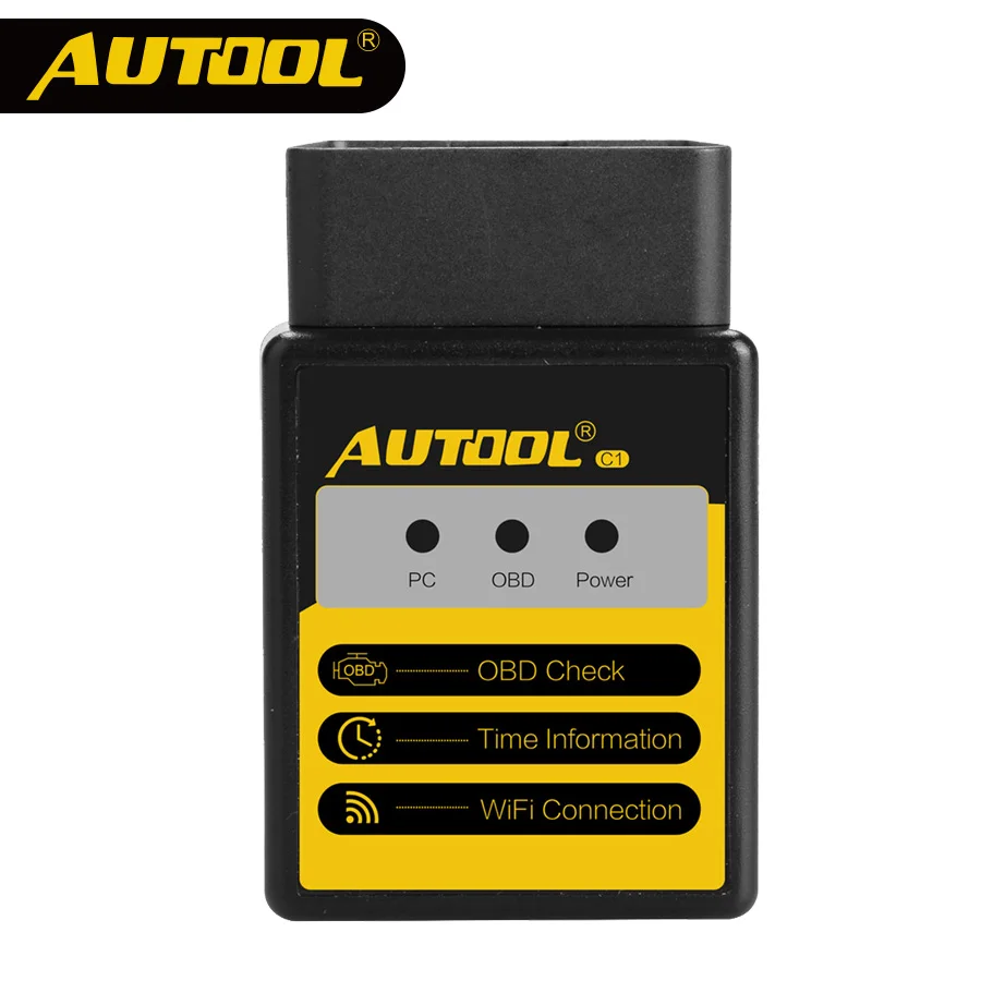WIFI AUTOOL C1 ELM327 V1.5 Wi-Fi Bluetooth OBD2 ELM 327 сканер OBD 2 Автомобильный диагностический инструмент автомобильный считыватель кодов сканирование OBDII 2 адаптер - Цвет: WIFI