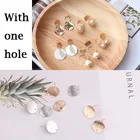 Женские круглые серьги, 10 шт., с одним отверстием, амулетные серьги для самостоятельного изготовления ювелирных изделий, аксессуары AC210