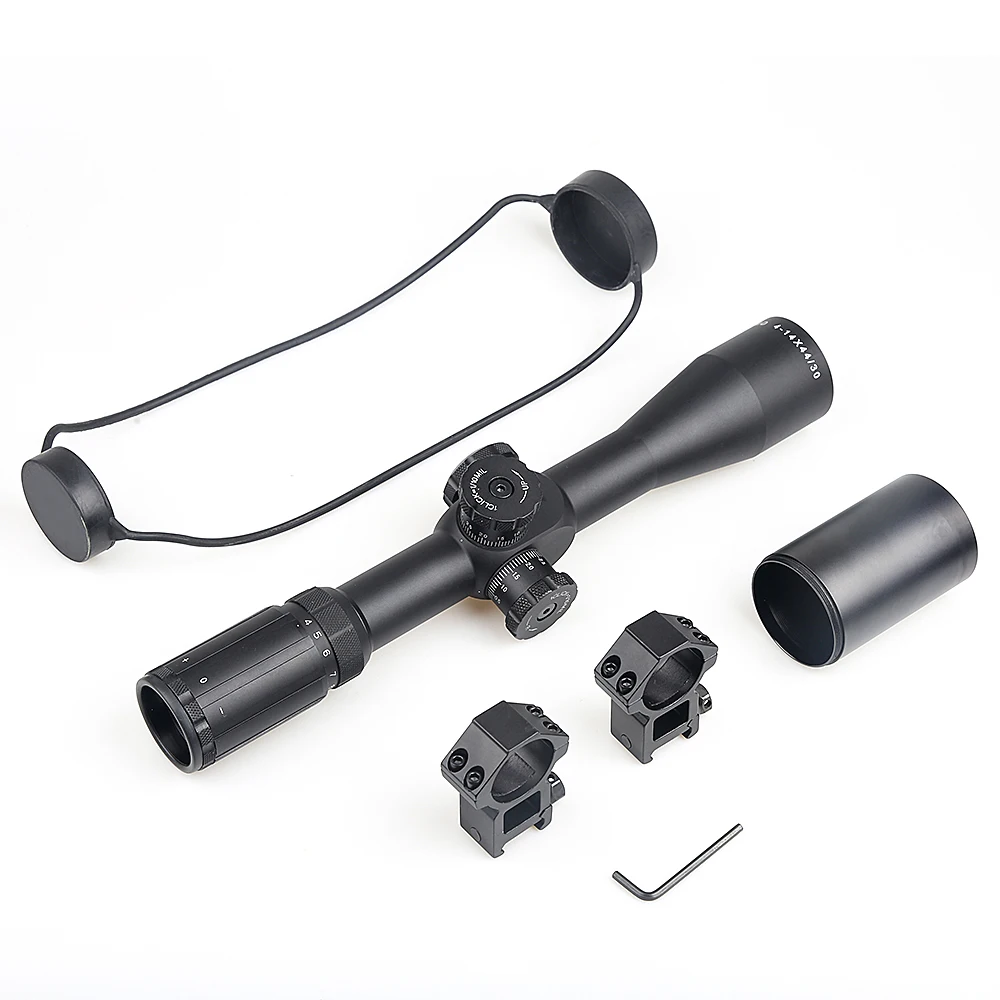 BIJIA 4-14X44 FFP Riflescope First Focal Plane and Side Parallax 30mm Tube with 20mm Picatinny Scope Ring | Спорт и развлечения