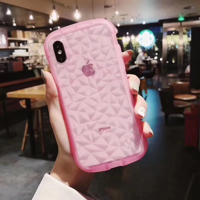Чехол из ТПУ с изогнутой талией ярких цветов для iPhone XMAX X нескользящий чехол