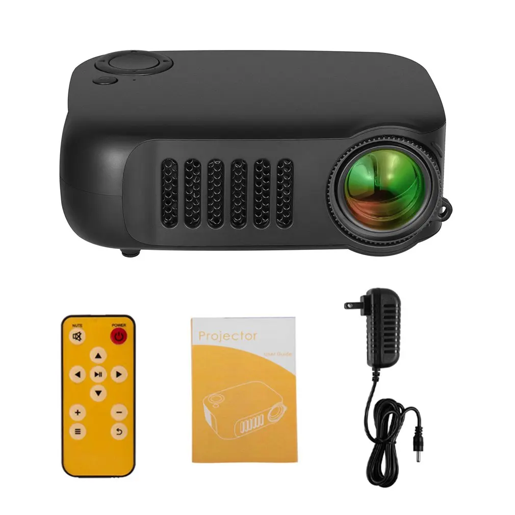 A2000 Мини пико проектор домашний 1080P HD HDMI USB несколько методов ввода три цвета для