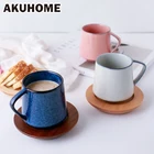 Европейский стиль, 5 цветов, ретро печь, глянцевая кофейная чашка, креативная пара, чашка для молока, чашка для цветов, Akuhome