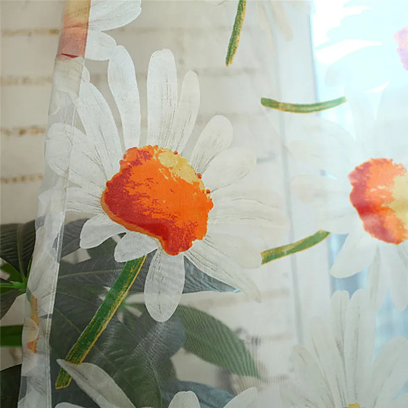 Окна балкон тюль шторы Дейзи напечатано сладкий романтический вуаль занавес для