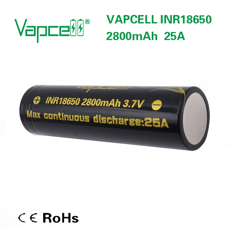 Перезаряжаемая литиевая батарея VAPCELL INR 18650 2800 мАч 25 А VTC5D 1 шт.|Перезаряжаемые