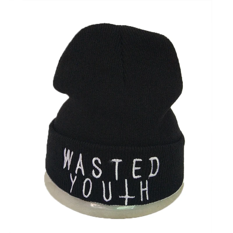 Лидер продаж письмо Wasted Youth шапочка Toca Для мужчин Осенне зимняя Дамская обувь