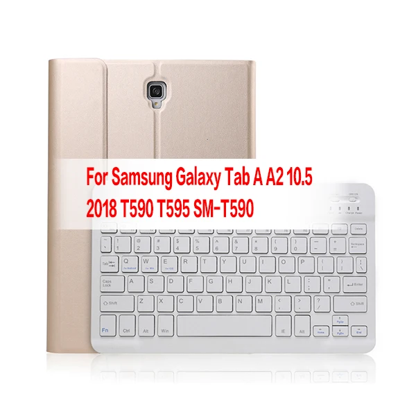TABAT590 DYBTEN THJ Съемный кожаный чехол с клавиатурой Bluetooth для samsung Galaxy Tab A2 10,5 T590 T595 SM-T590 - Цвет: TABAT590 DYBTEN THJ