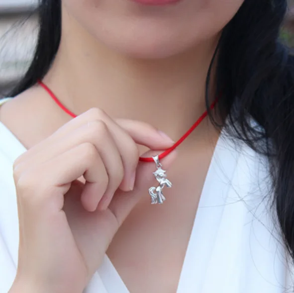 OMHXZJ Wholesale geometric Zodiac pony woman man fashion kpop star 925 sterling silver pendant Charms PE54 ( NO Chain Necklace ) | Украшения