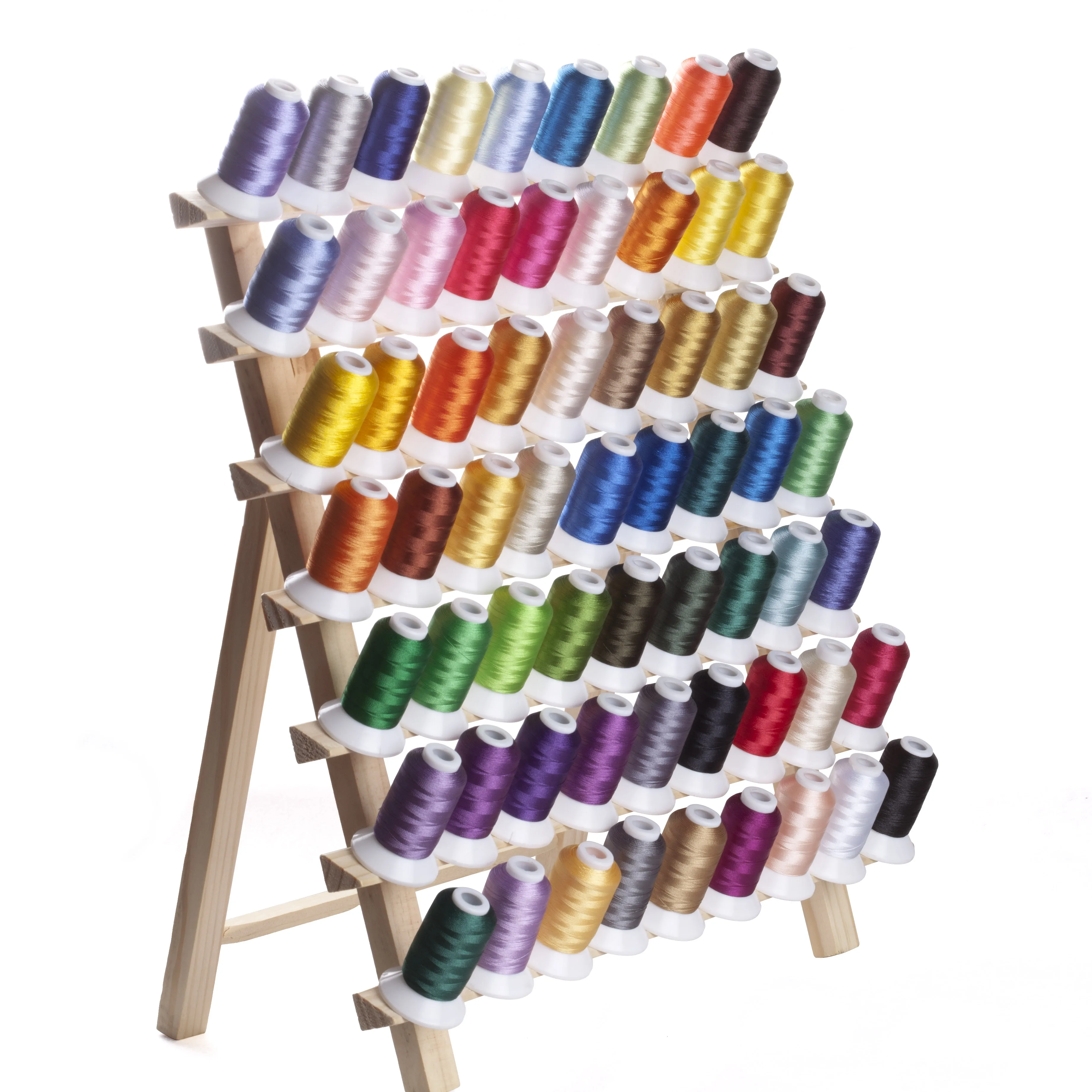 63 полиэстер машинная вышивка на компьютере Нить филаментная 550 ярдов *63 разных цветов Высокая прочность Супер блеск.