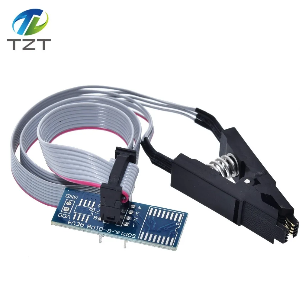 Программатор для FLASH и EEPROM на CH341A серия 24/25 BIOS/USB с пружинным зажимом SOIC8/SOP8 93CXX / 25CXX