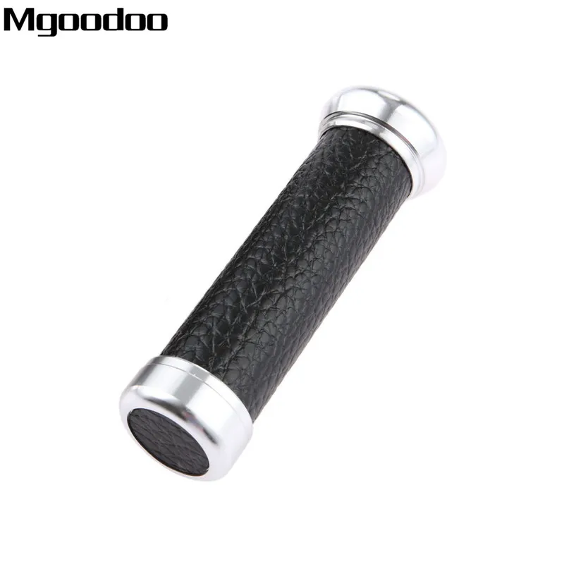 

Mgoodoo 1Pair Vintage Motorcycle Handle Grips Aluminum Leather 22MM Scooter Handlebar For Off-Road Vehicles Street Motorbike