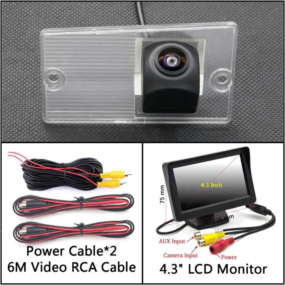Cam Add 4.3 inch LCD 175 градусов камера заднего вида для Kia Sorento Naza Sorento BL XM 2003~ 2011 парковочный монитор ночного видения водонепроницаемый - Название цвета: Cam Add 4.3 inch LCD
