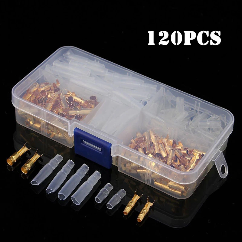 120 шт. Латунные разъемы 3 5 мм клеммы типа папа и мама комплект с изолированной