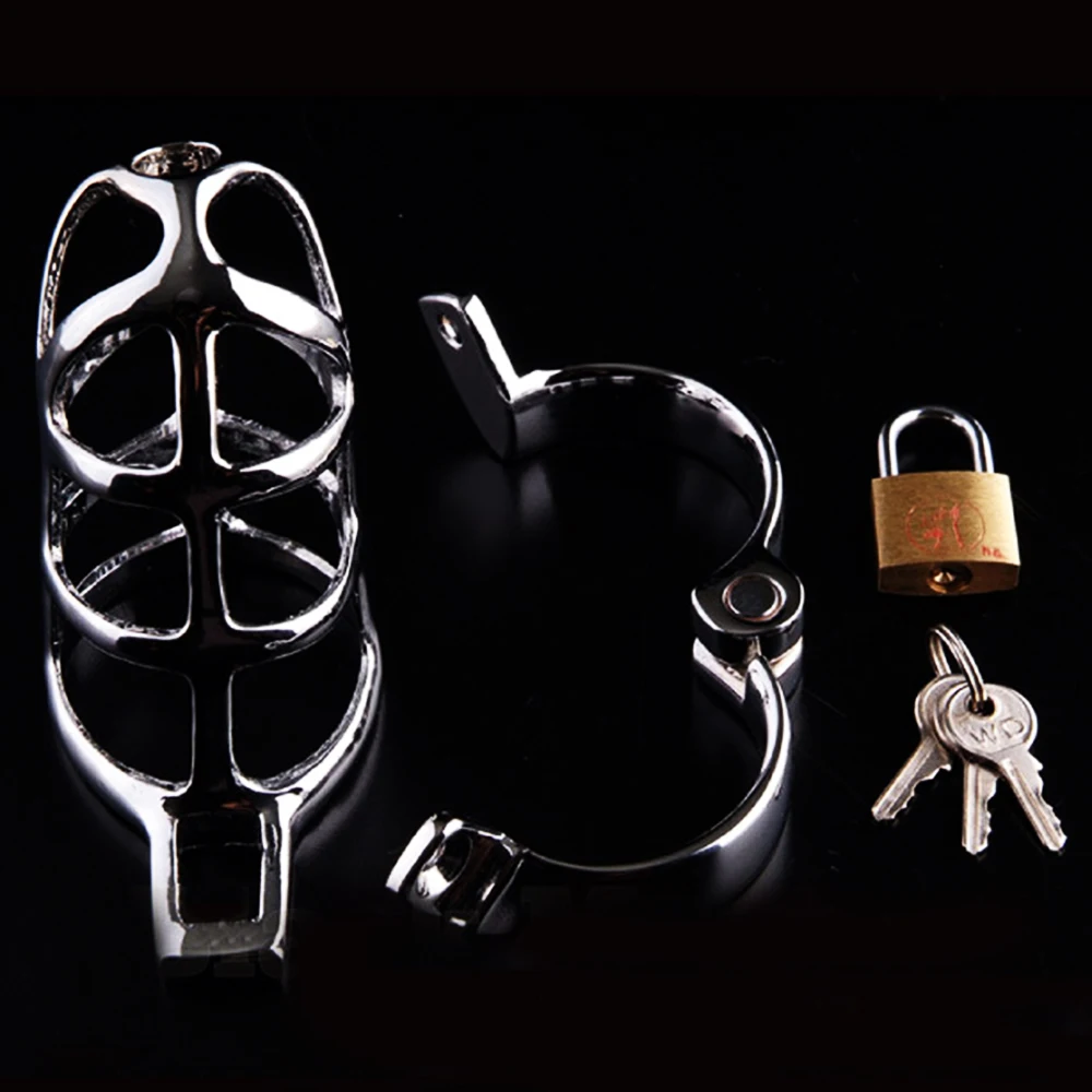 DOMI мужской банан из нержавеющей стали клетка целомудрия устройство для фиксации