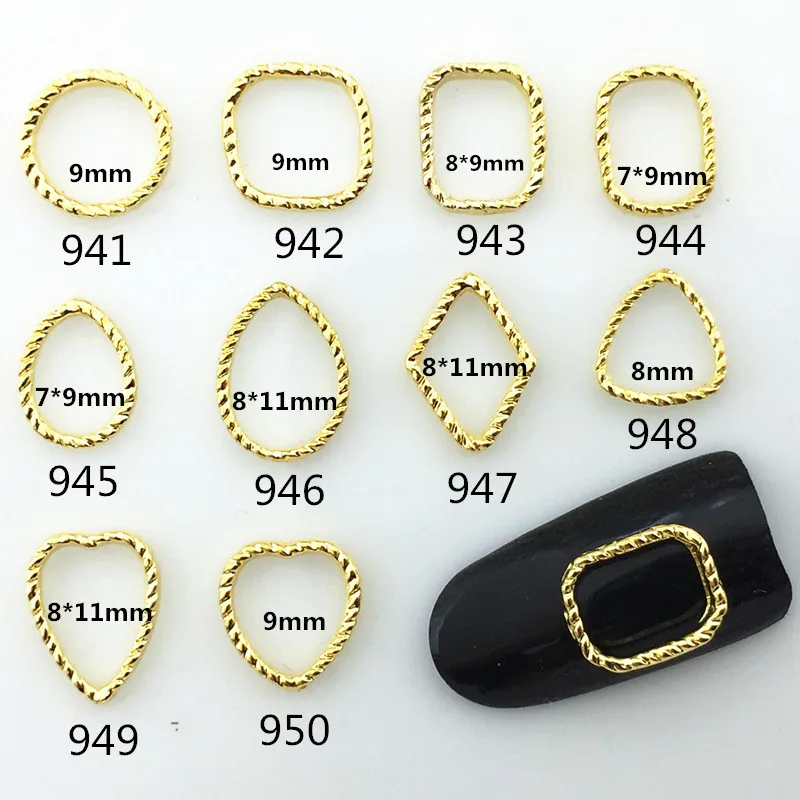 10 шт./лот Япония Круглый сердце слеза треугольная квадратная рамка металлический