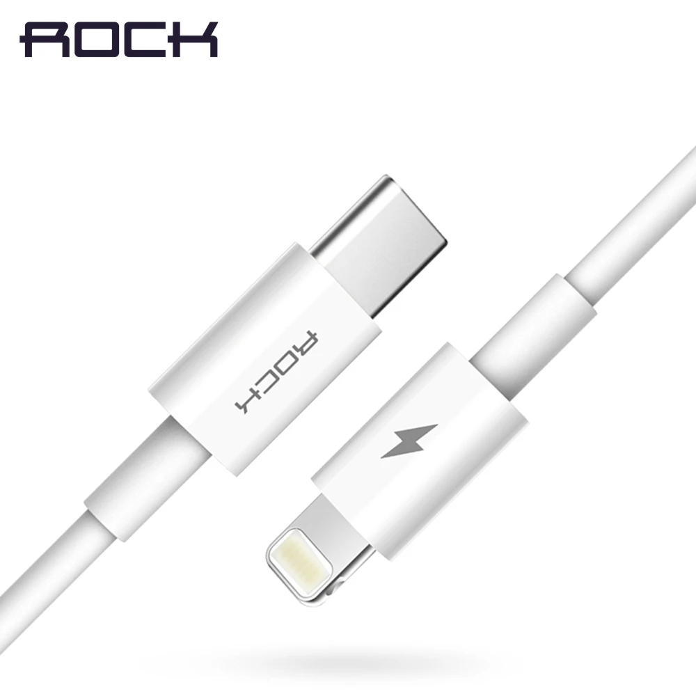 ROCK USB PD type C для кабеля Lightning Быстрая зарядка 15 Вт кабель синхронизации iPhone X 10 8 XS XR