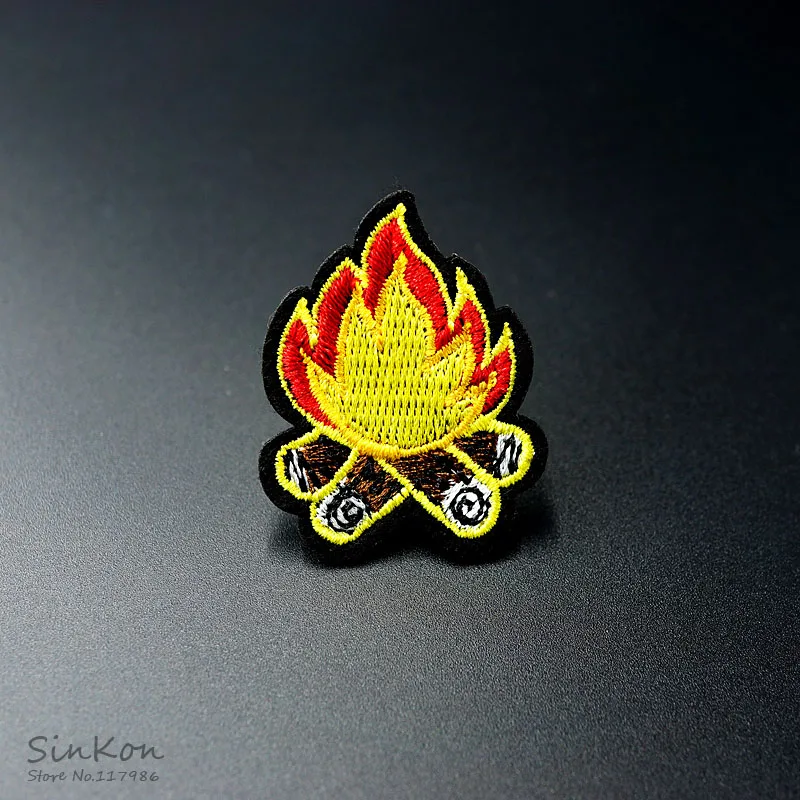 Firewood (Size:3.0X4.0cm) DIY Cartoon Badges Embroidery Patch Applique Ironing Clothing Sewing Supplies Decorative Badge | Дом и сад