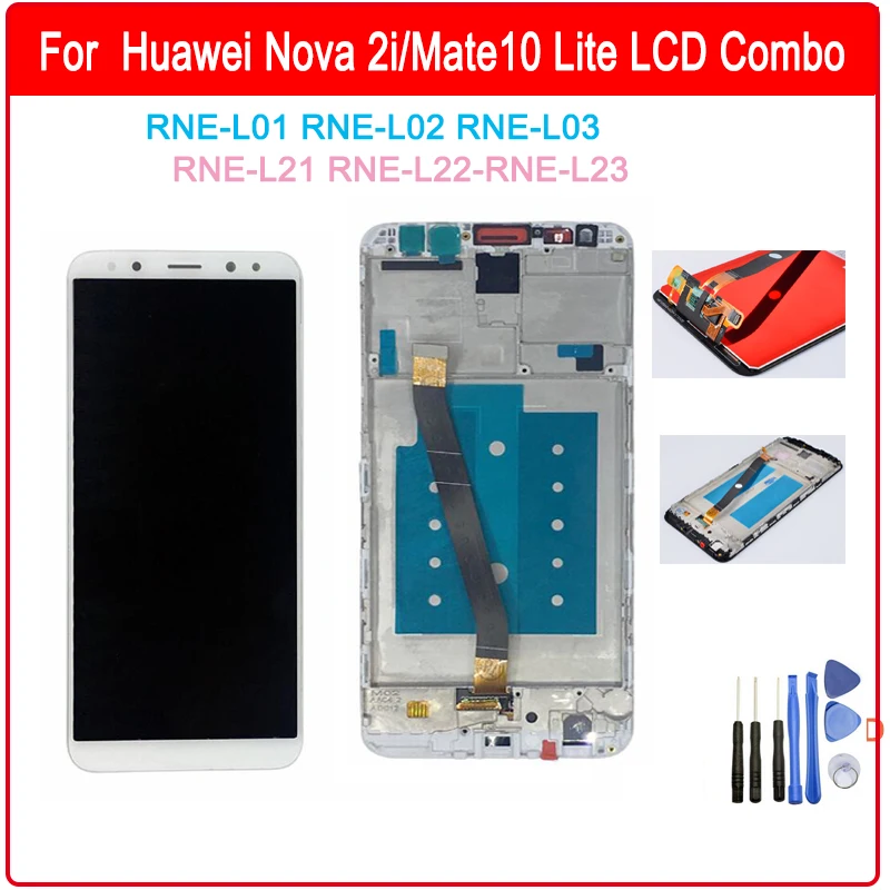Для huawei mate 10 Lite ЖК сенсорный экран оригинальный дисплей с рамкой для Nova 2i RNE-L21