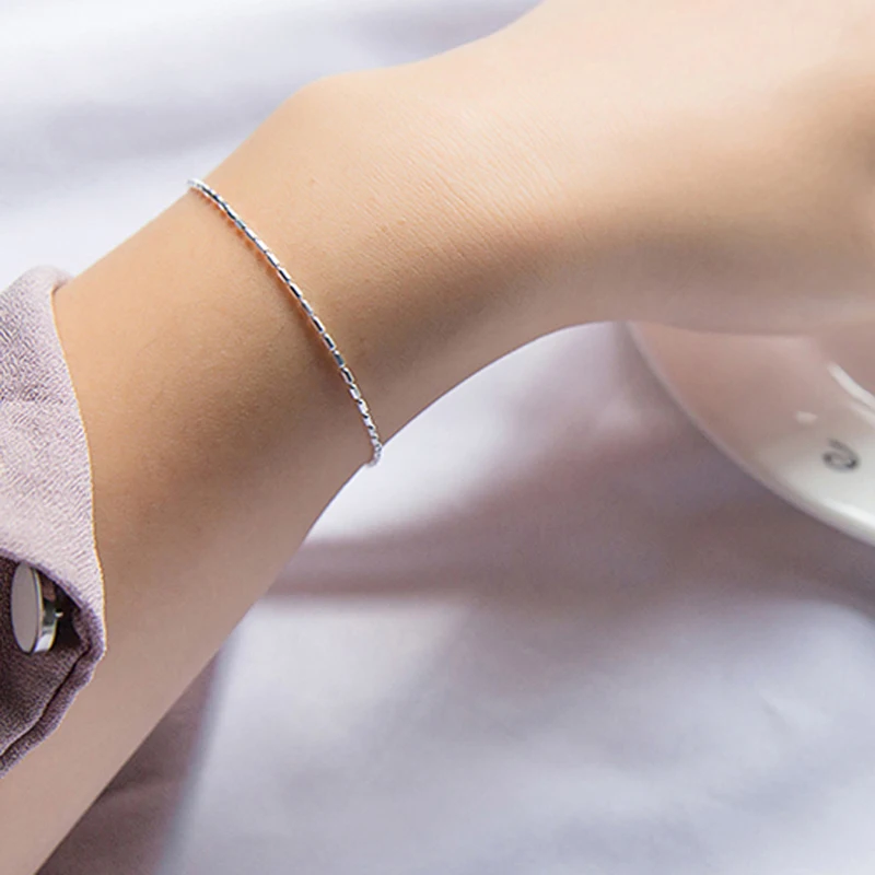 Newest arrival BLACK FRIDAY DEALS 925 Sterling Silver Bracelet Women Jewelry &amp Bangle Wedding Christmas gift | Украшения и