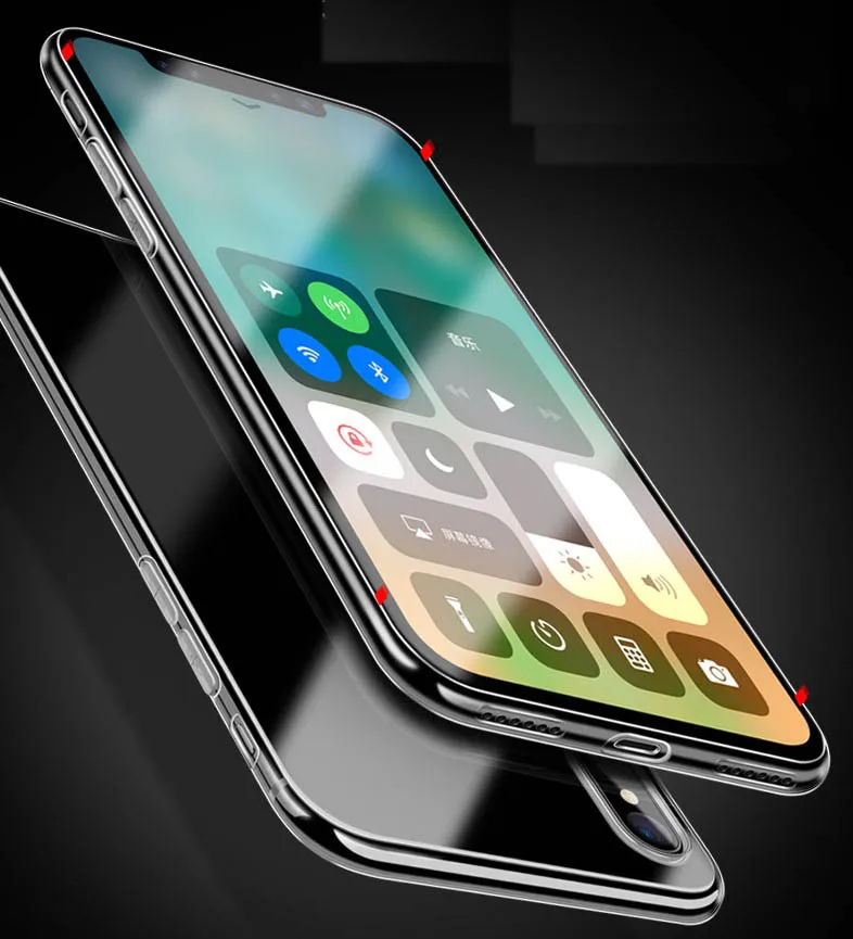 Ультра тонкий прозрачный чехол для iPhone X Xs Max Xr 5 5S 6 S 7 8 плюс бампер Мягкий силикон