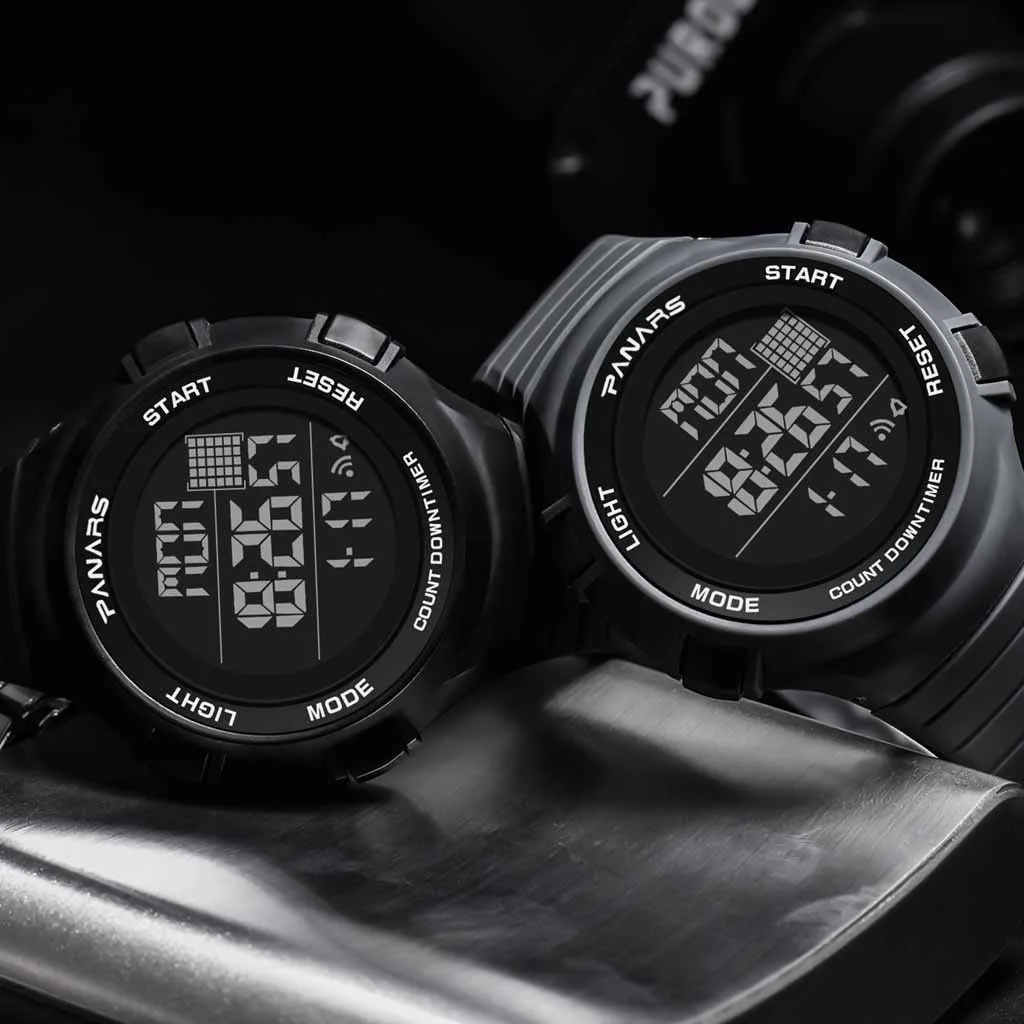 2019 популярные мужские функциональные спортивные водонепроницаемые часы