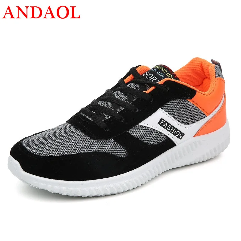 ANDAOL Men's Casual Shoes Top Quality Mesh Breathable Light Mixed Colors Sneakers Luxury Massage Non-Slip Trainers Skateboarding |