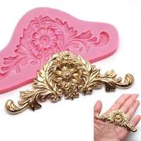 3d baroque crown diy sugarcraft fondant chocolate silicone cake mold decorating tools kitchen baking pastry decor