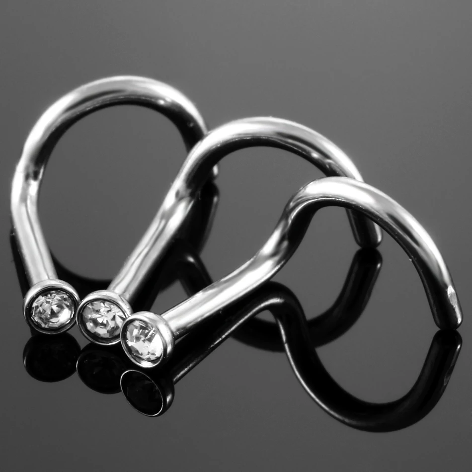 Кольцо для пирсинга носа из нержавеющей стали 18 г 100 шт./лот|body piercing jewelry|piercing jewelrygem