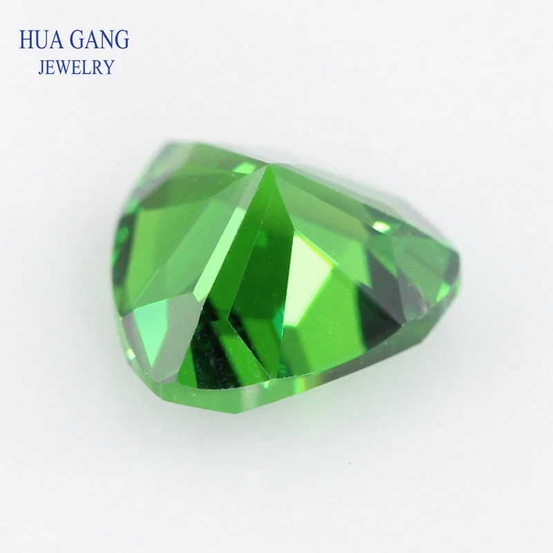 5А зеленый Триллион Форма кубического циркония Блестящий вырез свободные CZ
