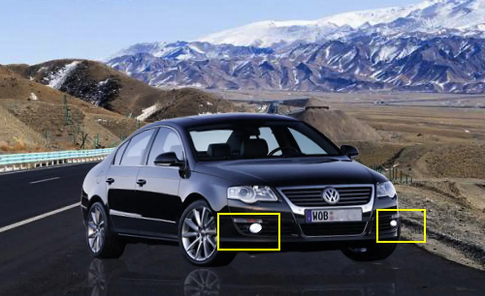 Angrong 2x HB4 9006 45 Вт 2000LM Светодиодная лампа Samsung ПТФ в передний бампер лампа для VW Passat 3C B6 06-10 L& R белый