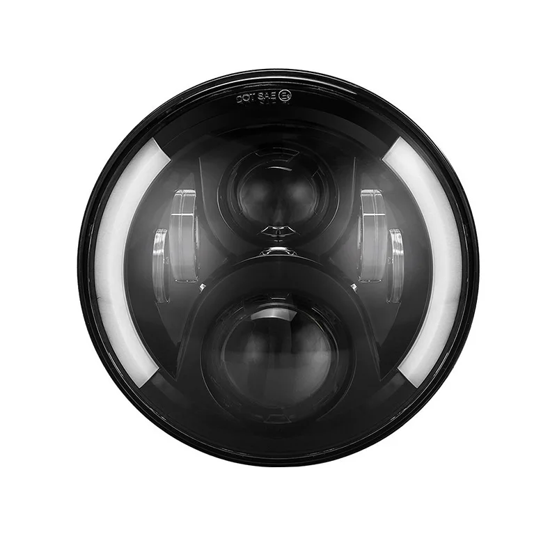 7 дюймовая мотоциклетная черная лампа проектора с мотором светодиодная для фар