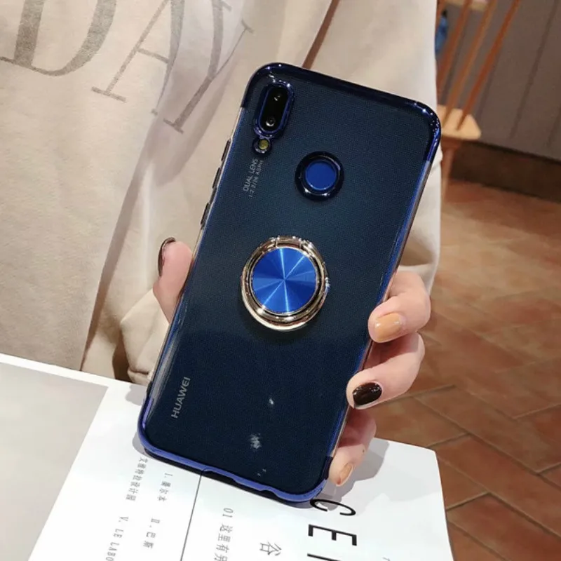 Мода покрытие Магнитный кронштейн чехол с кольцом для пальца для huawei P10 P20 P30 Коврики 10 20 20x Lite Pro Nova 3 3i 4 Y9 крышка Caqa