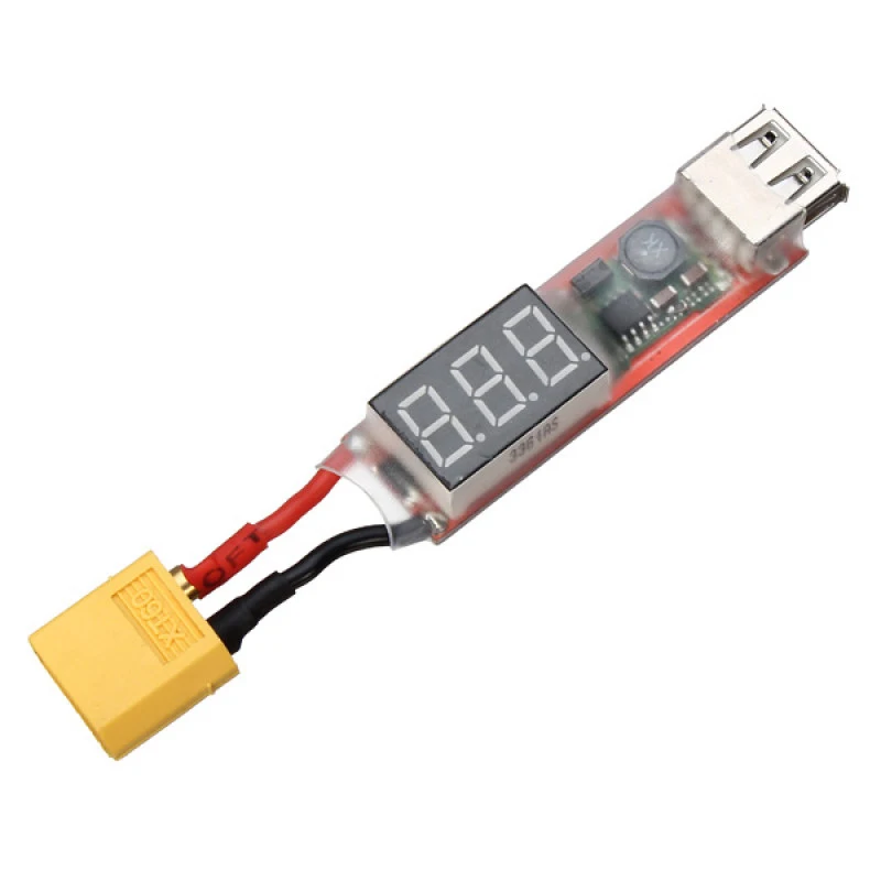 2S 6S литиевая батарея XT60 разъем к USB преобразователь питания адаптер с цифровым