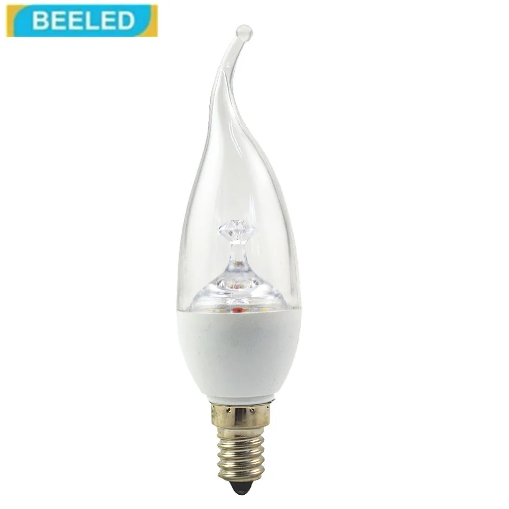 Светодиодные свечи 3 Вт E27 E14 холодный белый теплый 220 В LED лампа домашний декор для