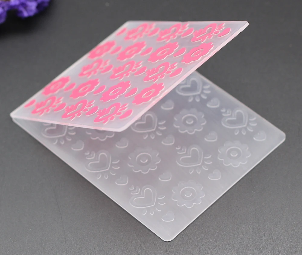 Пластиковая папка для тиснения милые цветы сердечко доска рукоделия конверт