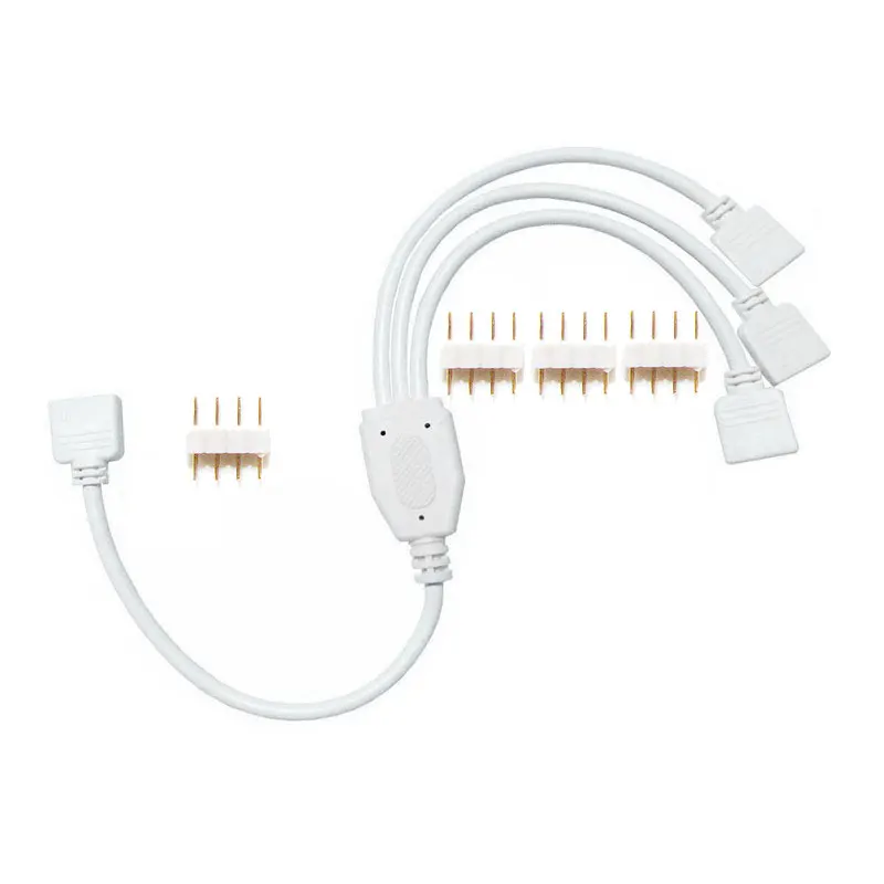 4 Pin 5 Pin коробка передач с соединительный кабель для светодиодной отклонения в размерах на 1-2/1-3/для детей от 1 до 4 RGB/RGBW 4Pin 5Pin разветвитель кабеля для 3528 5050 Светодиодные ленты светильник