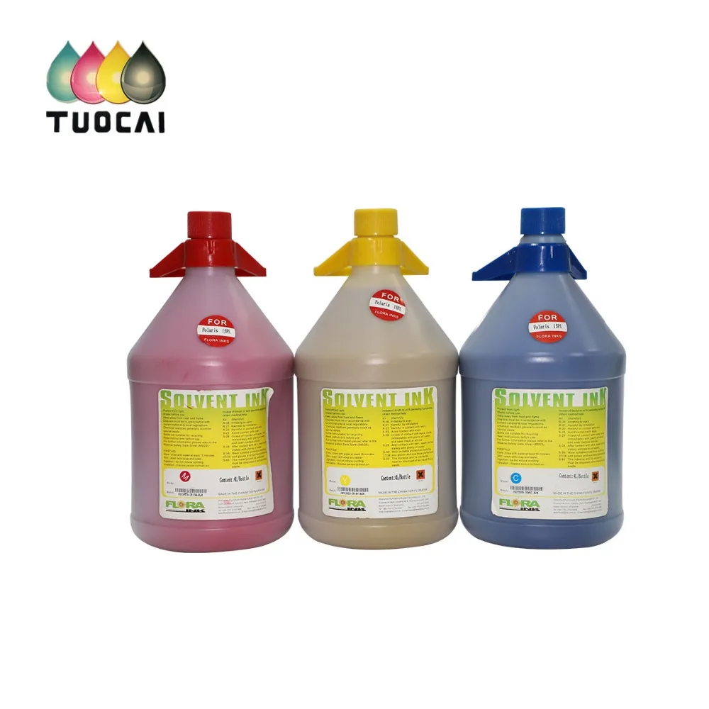 CMYK 4 бутылки/лот Spectra PQ512/15pl растворитель чернила 4L/B упаковка Флора LJ320P