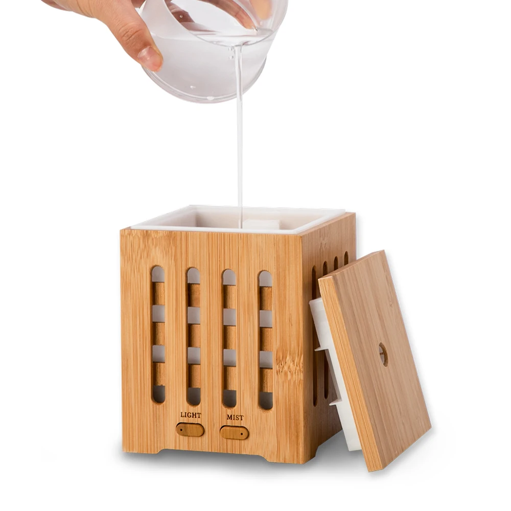 Натуральный Бамбуковый диффузор эфирного масла ультразвуковой распылитель