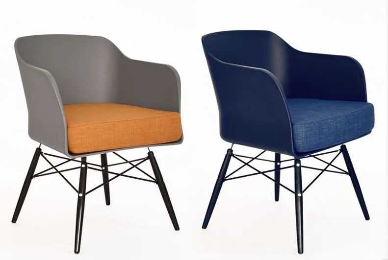 Модный диван 100% деревянная мебель пластиковые кресла Белый Синий обеденный стул